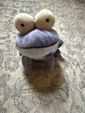 Gund Purple Frog Plush Bean Bag Stuffed Animal Lovey Toy Mini 5" RARE HTF